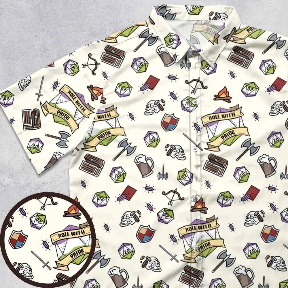 Roll With Pride DnD Button Down Shirt - 1