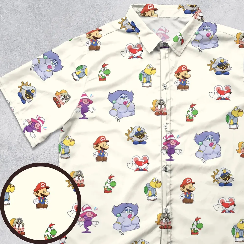 Play In Style Super Mario Button Down Shirt - 1