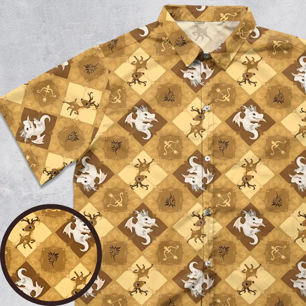 Golden Deer Fire Emblem Button Down Shirt - 1