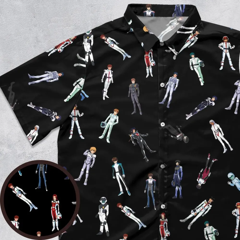Gundam Pilot Suits Gundam Mobile Button Down Shirt - 1