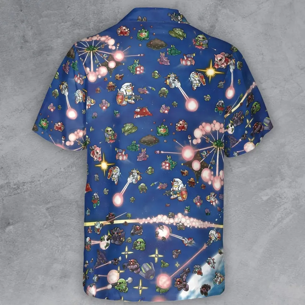 SD Gundam Battle Button Down Shirt - 3
