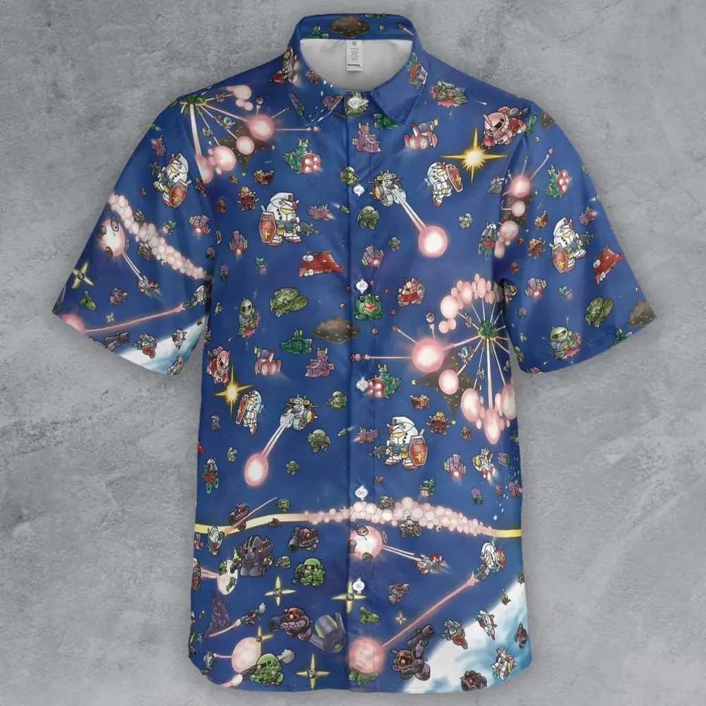 SD Gundam Battle Button Down Shirt - 2