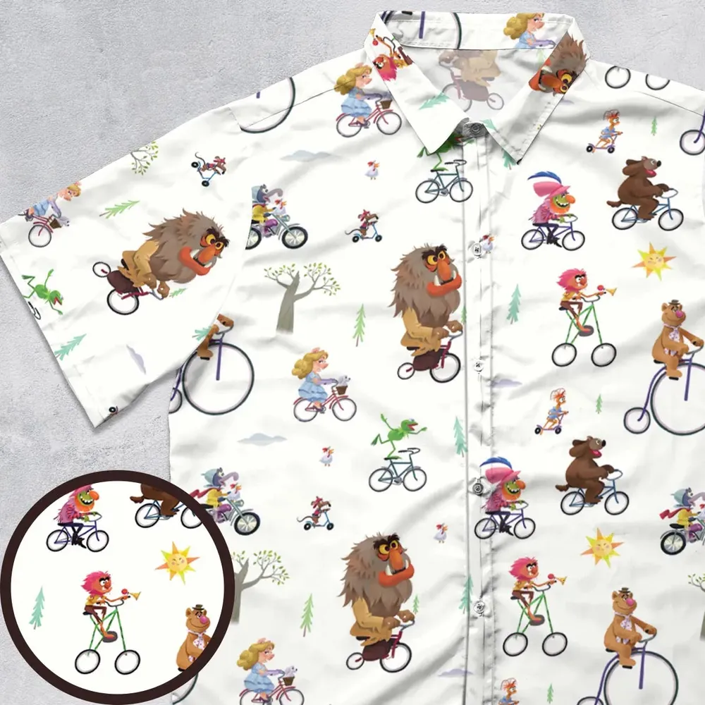 The Muppet Movie Bike Scene Button Down Shirt - 1