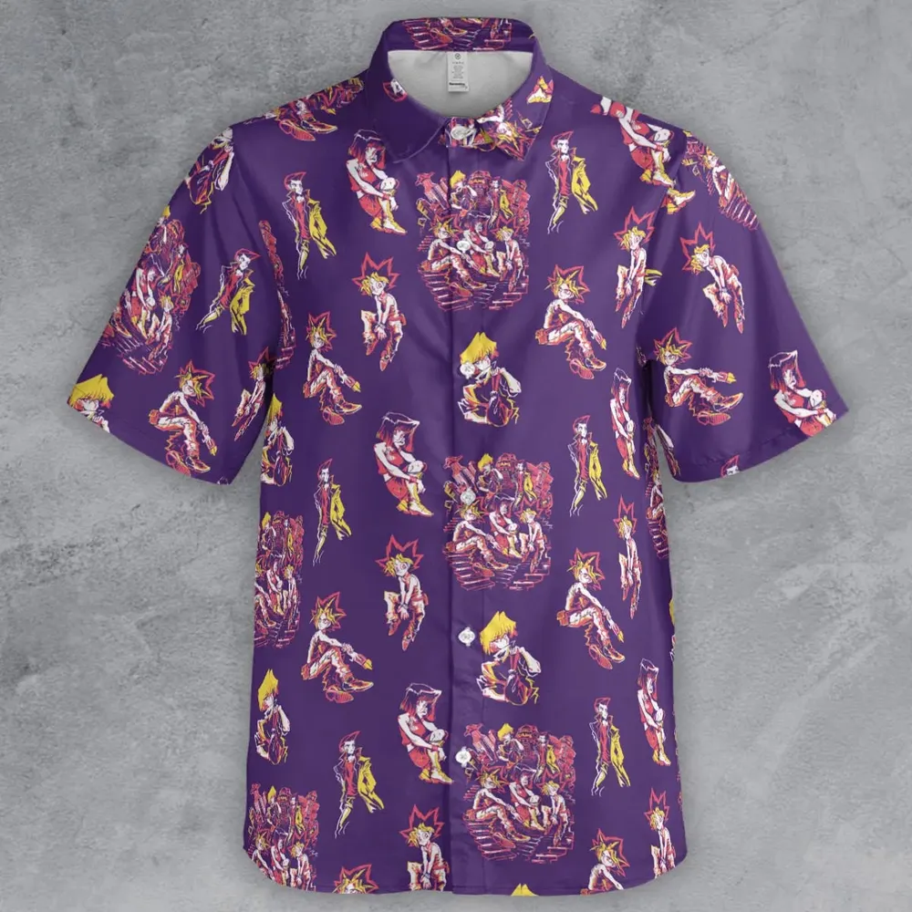 Yu Gi Oh Characters Patterns Button Down Shirt - 2