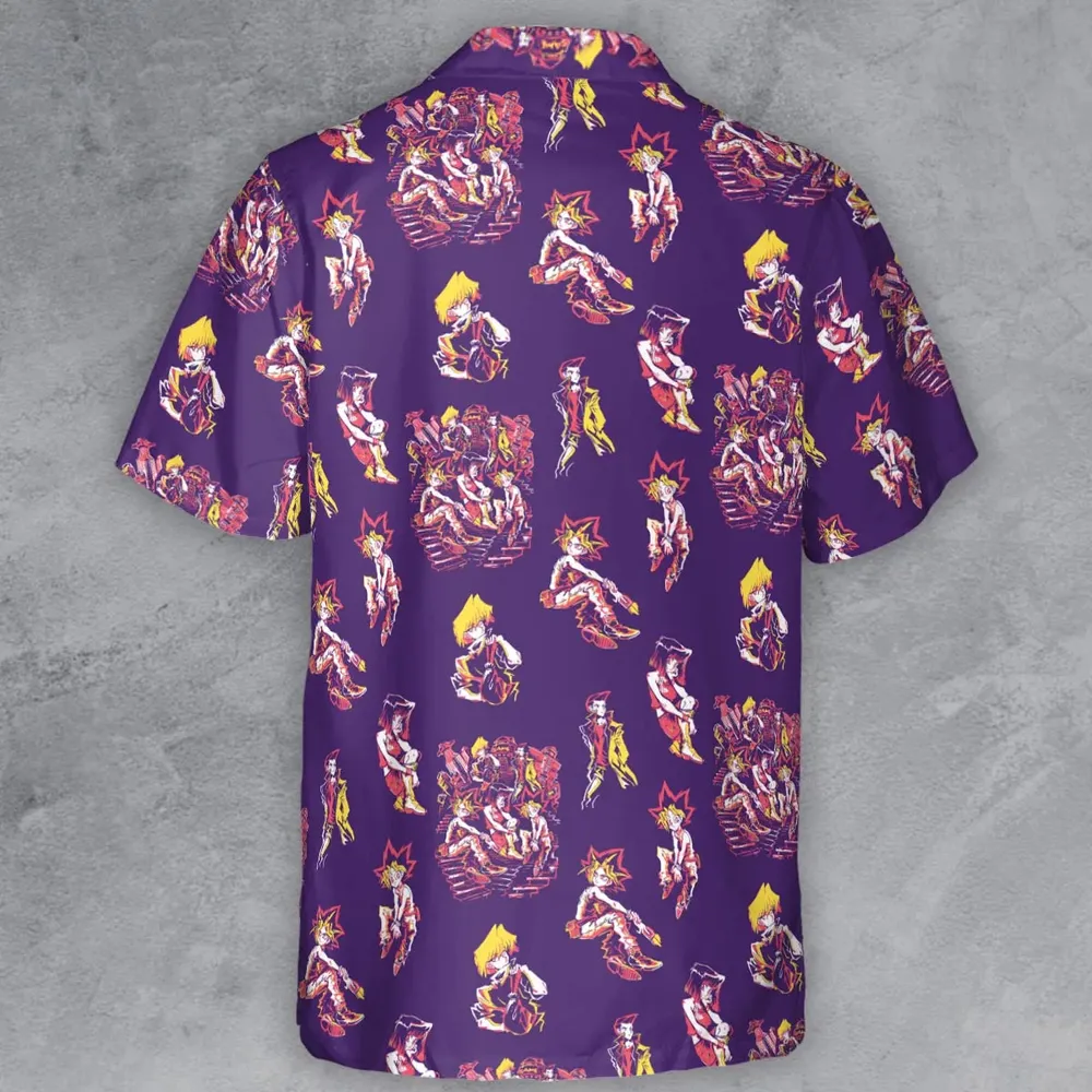 Yu Gi Oh Characters Patterns Button Down Shirt - 3