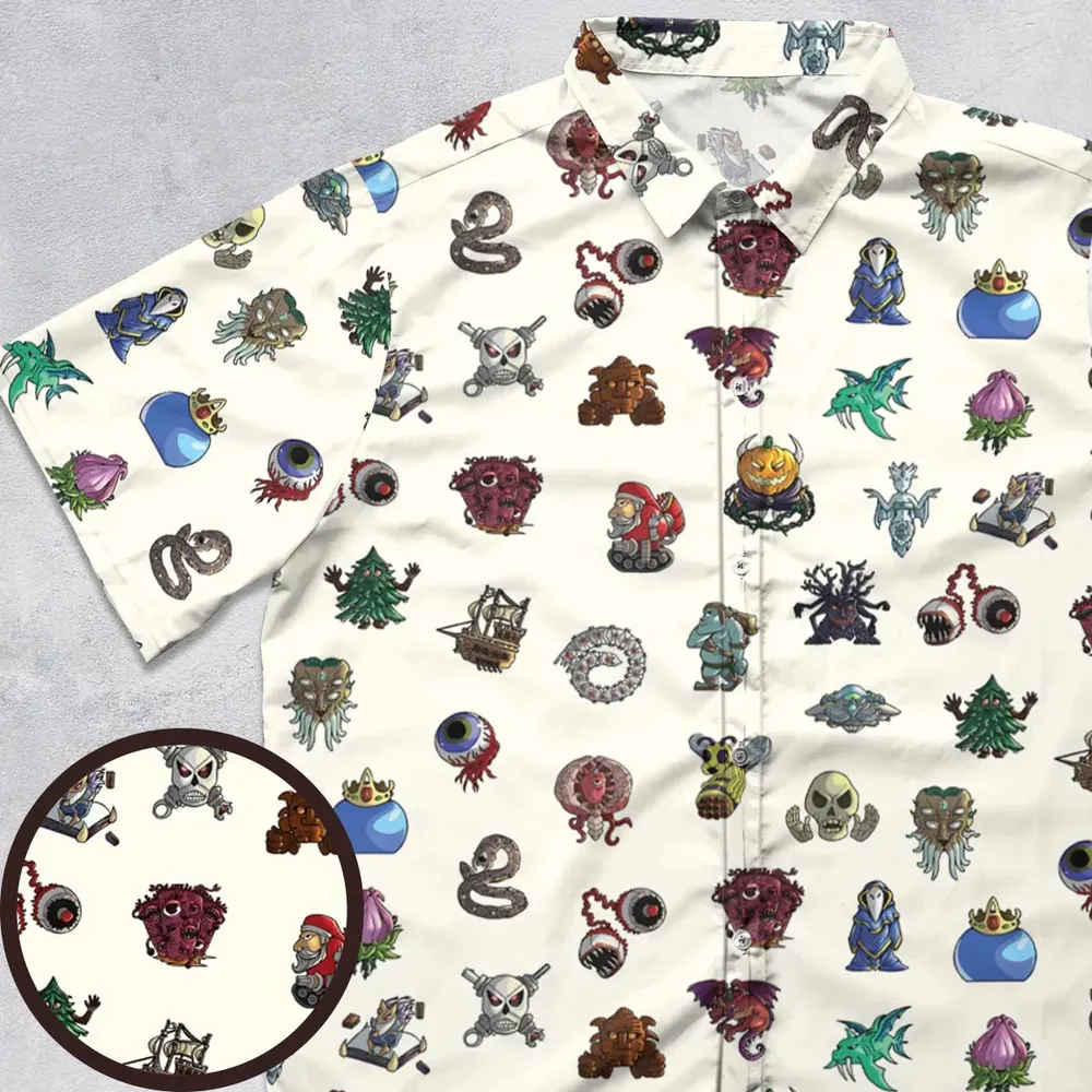 Terrarias All Bosses Terraria Button Down Shirt - 1