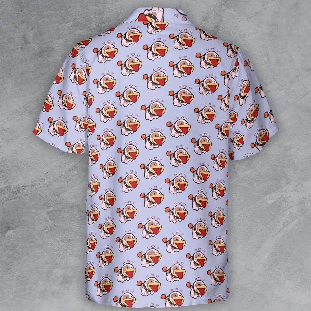 Poochy From Super Mario Button Down Shirt - 3