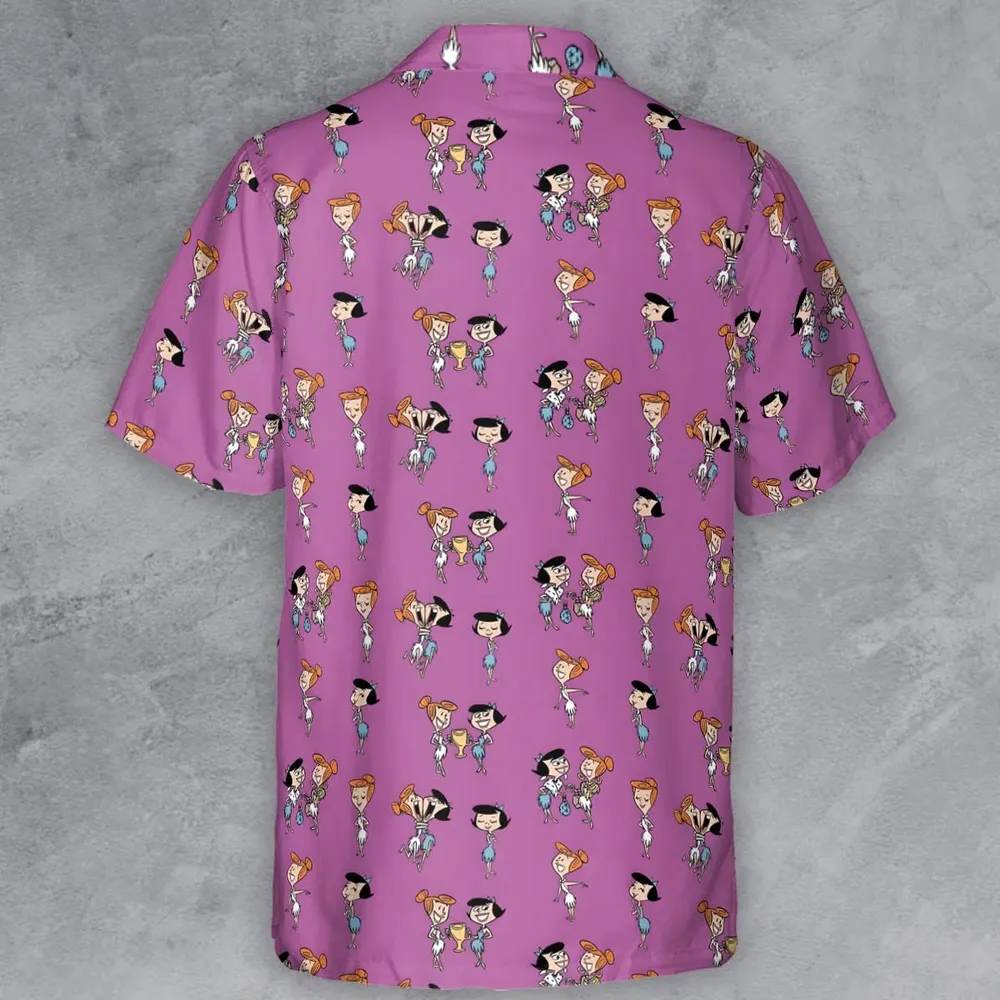 Wilma and Betty The Flintstones Button Down Shirt - 3