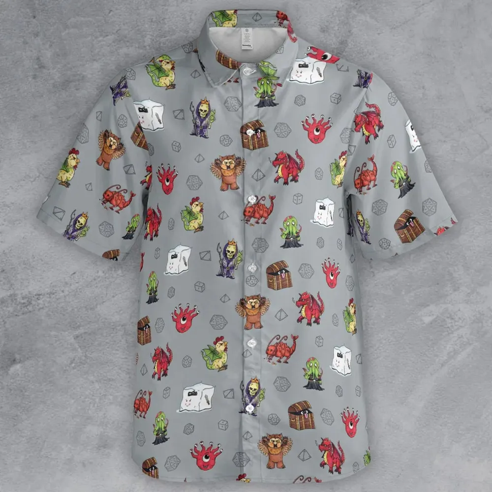 Little Monsters DnD Button Down Shirt - 2