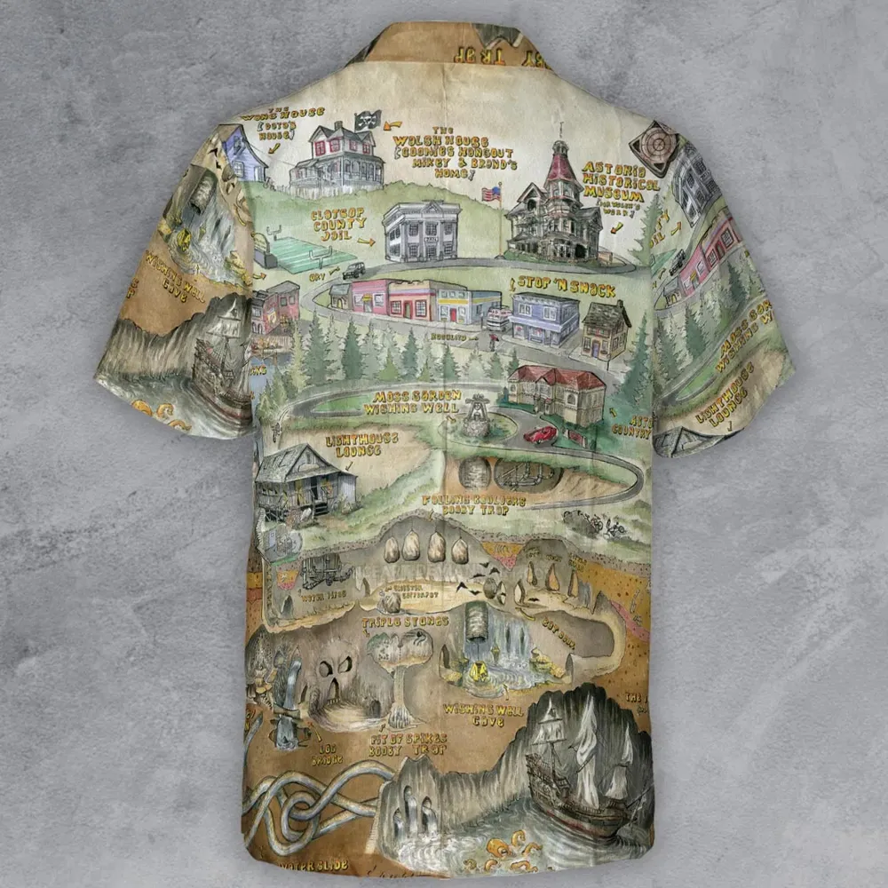 The Goonies Adventure Map Button Down Shirt - 3