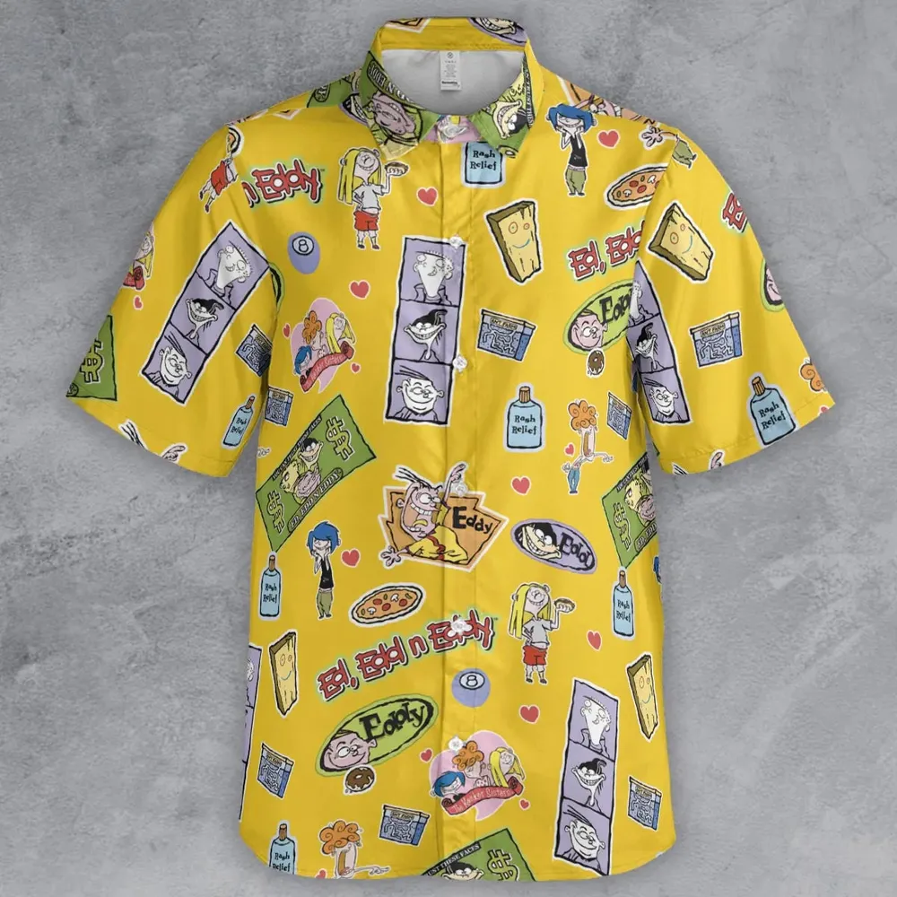 Ed Edd n Eddy n The Kanker Sisters Button Down Shirt - 2