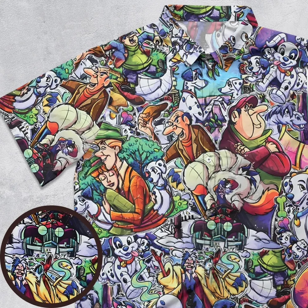 101 Dalmatians Main 90s Button Down Shirt - 1