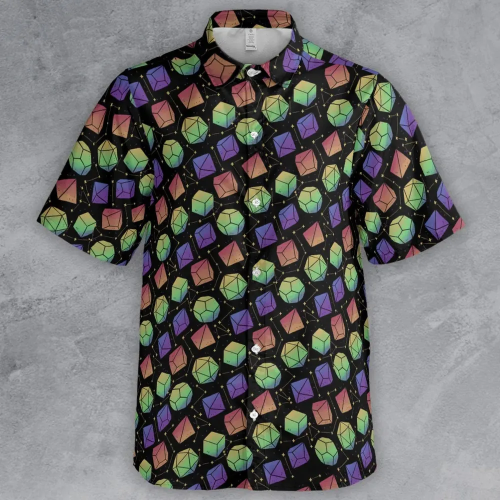 Rainbow Galaxy DnD Button Down Shirt - 2