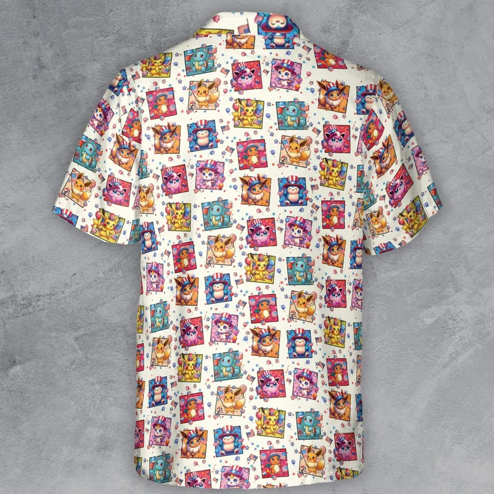 Chill The 4th Out Pokemon Button Down Shirt - 3