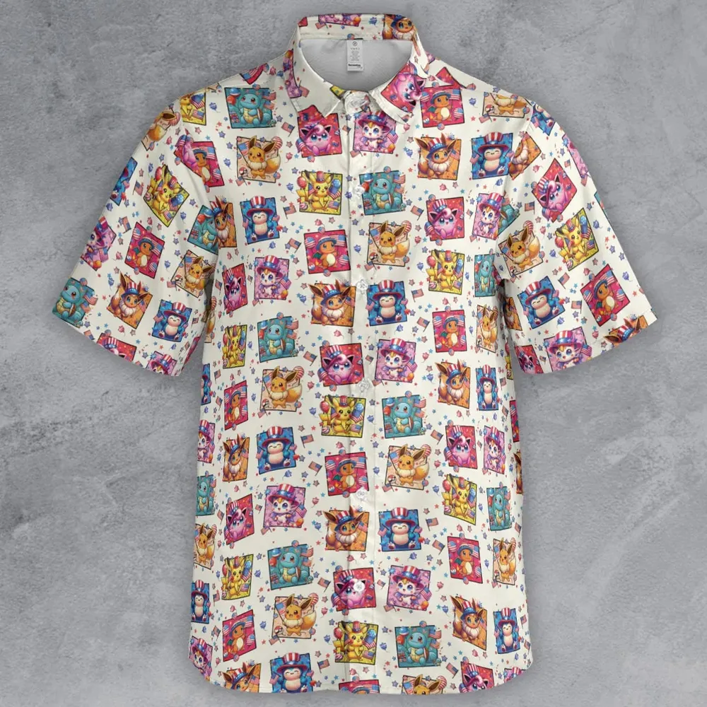 Chill The 4th Out Pokemon Button Down Shirt - 2