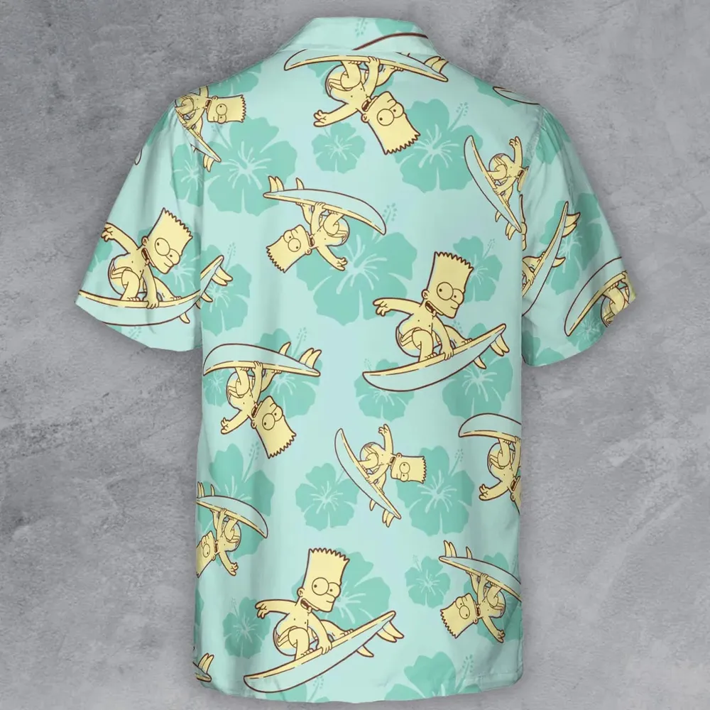 Surfing Simpsons The Simpsons Button Down Shirt - 3