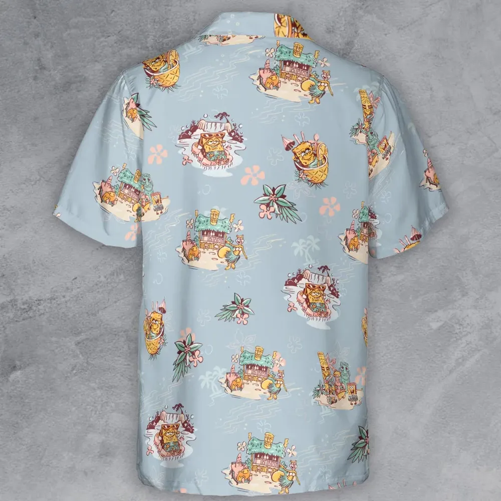 Swimming Spongebob SpongeBob SquarePants Button Down Shirt - 3