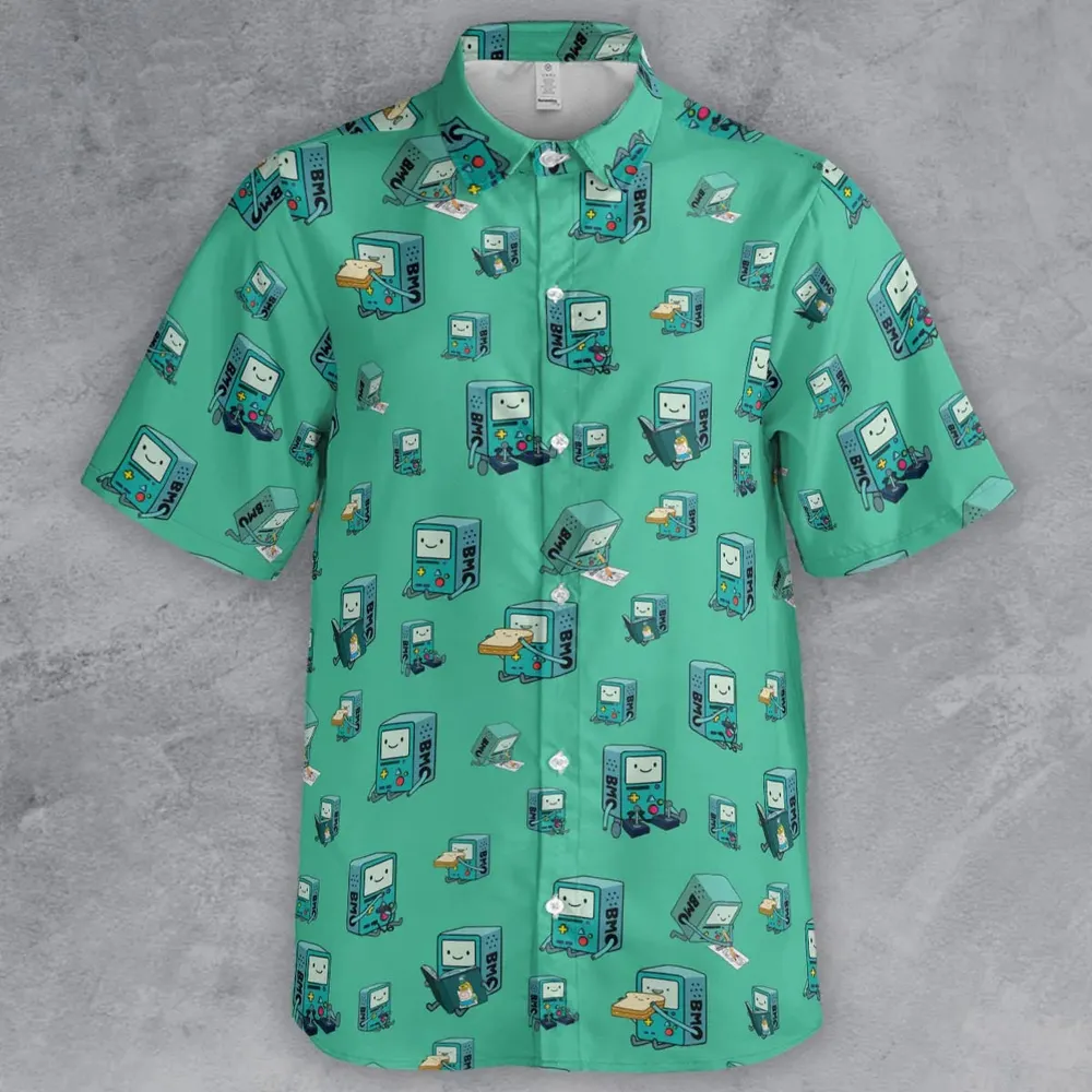 BMO World Adventure Time Button Down Shirt - 2