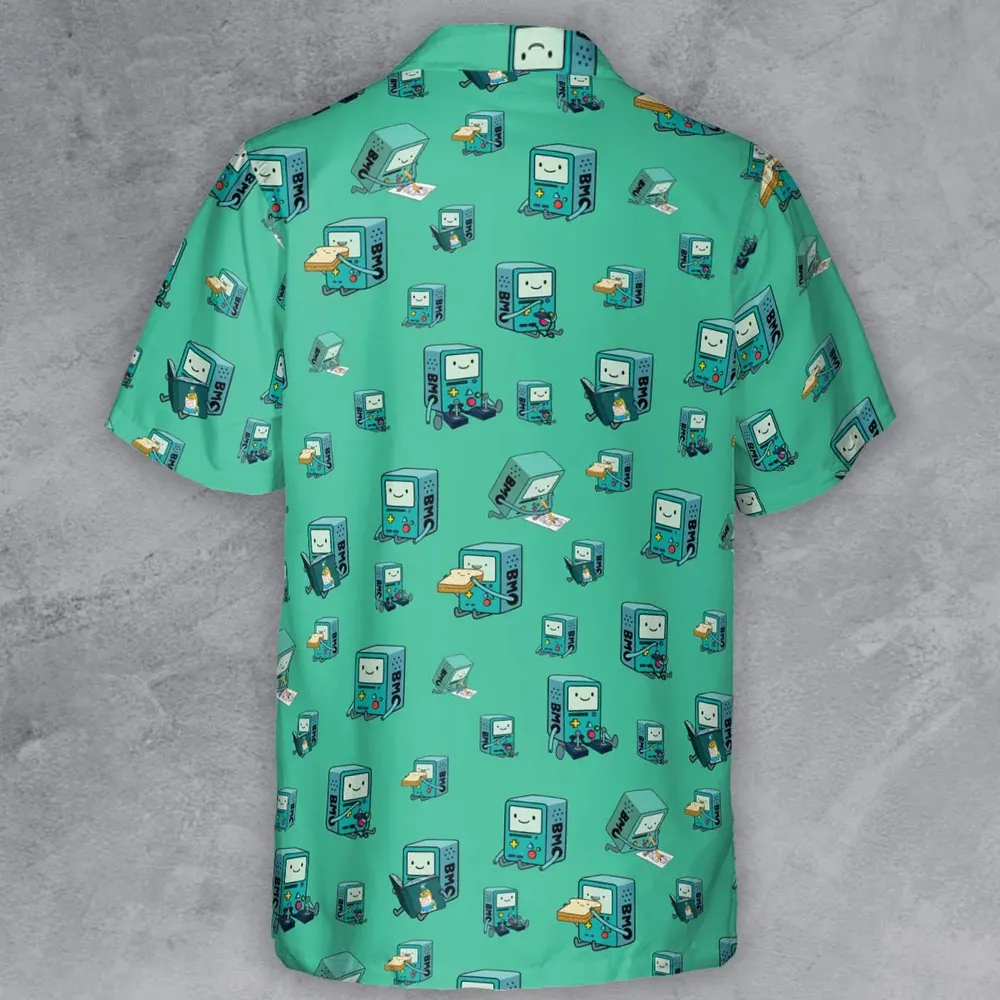 BMO World Adventure Time Button Down Shirt - 3