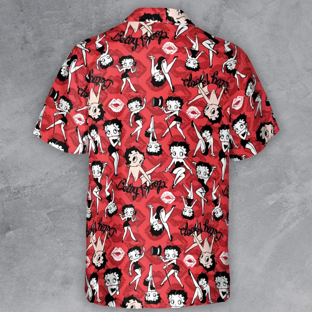 Betty Boop Singer Cartoon Sexy Button Down Shirt - 3