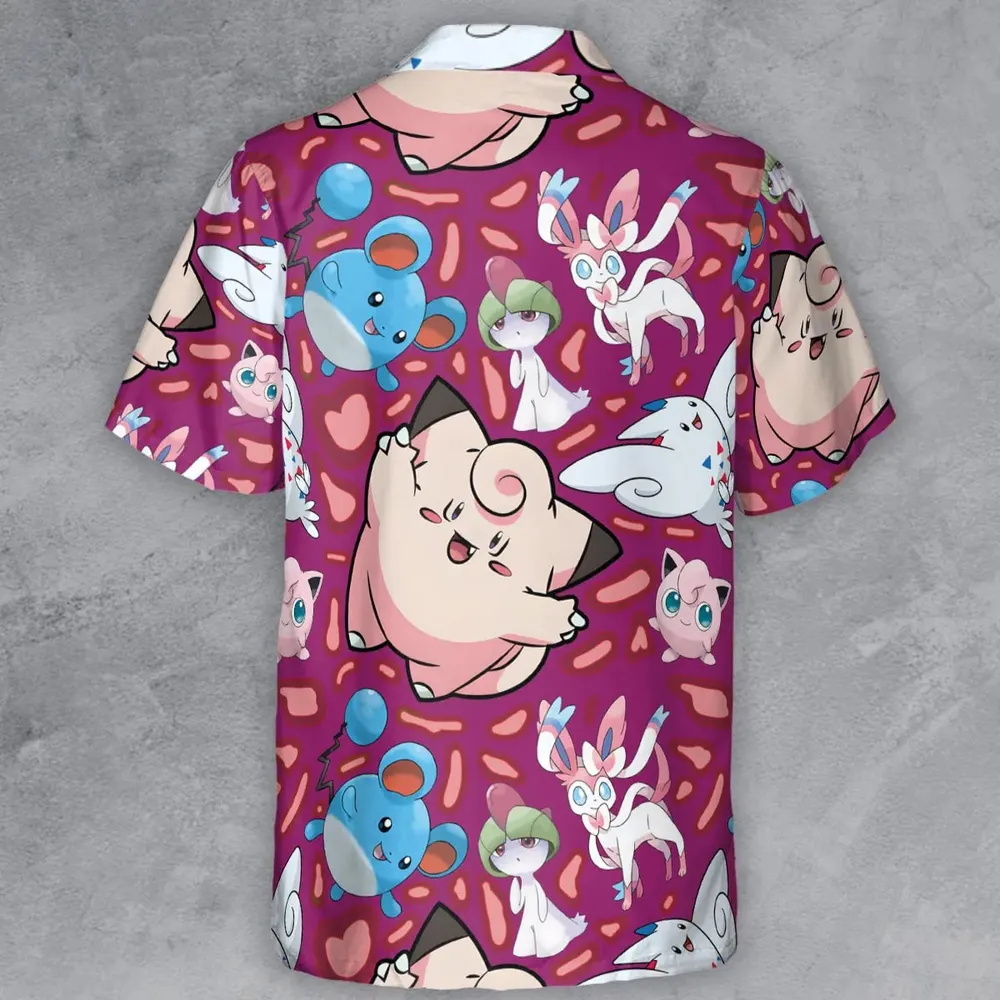 Fairy Type Pokemon Button Down Shirt - 3
