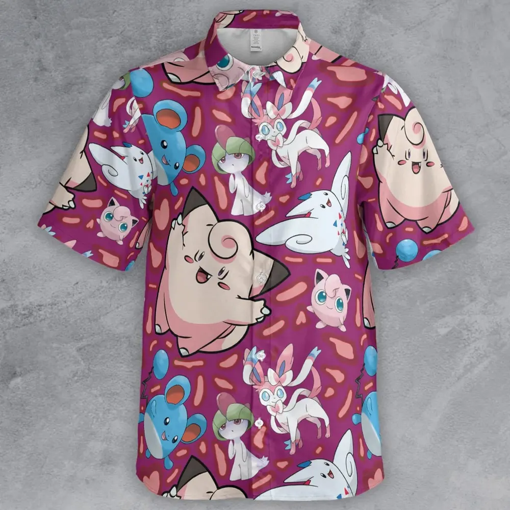Fairy Type Pokemon Button Down Shirt - 2