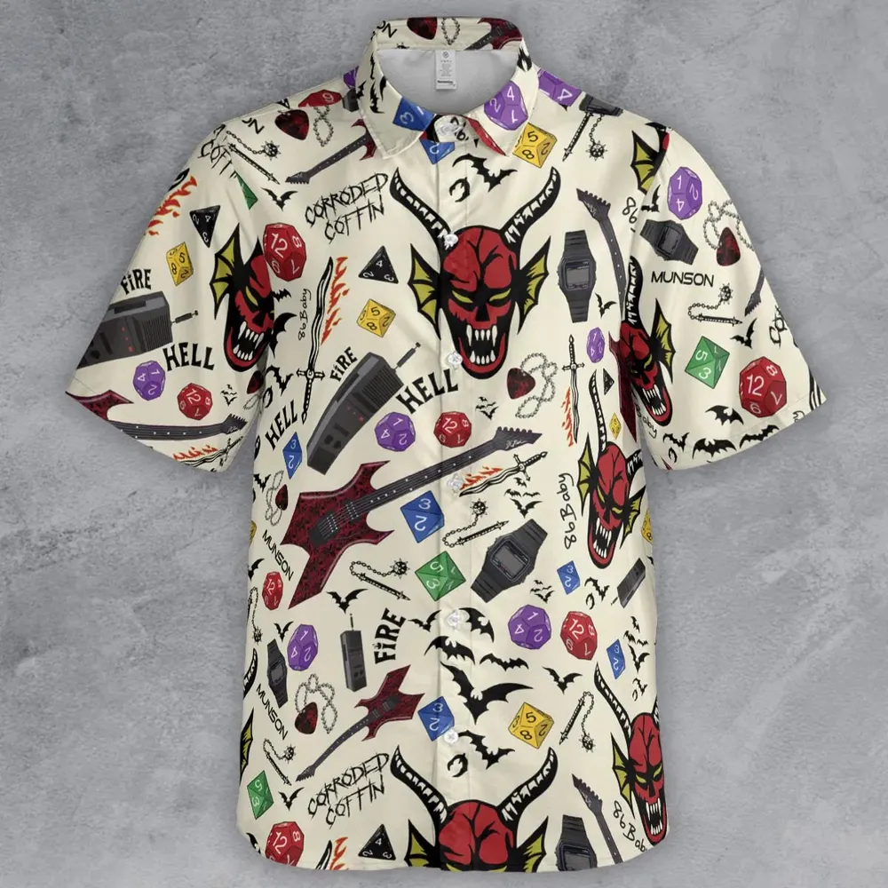 Hellfire Club Stranger Things Button Down Shirt - 2