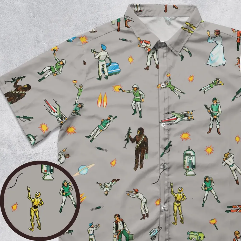 Escape from the Death Star Star Wars Button Down Shirt - 1