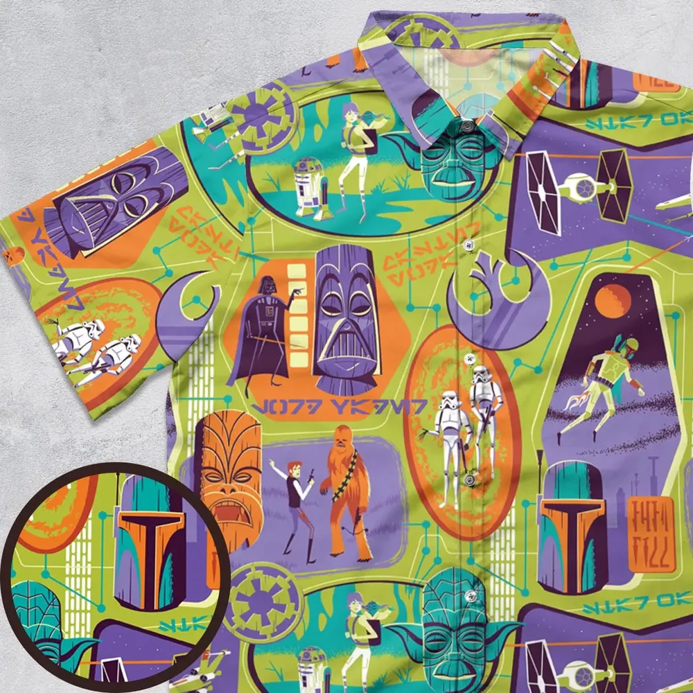 Summer Vibe Star Wars Button Down Shirt - 1