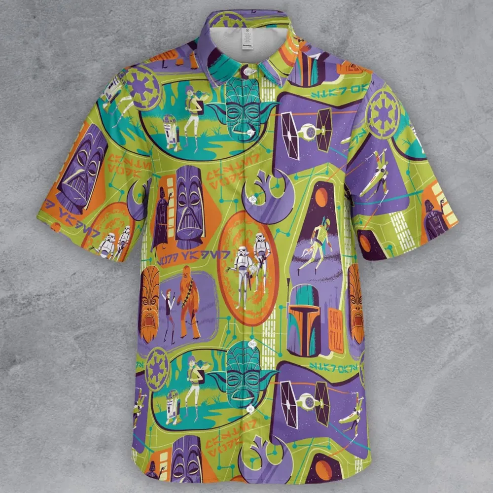Summer Vibe Star Wars Button Down Shirt - 2