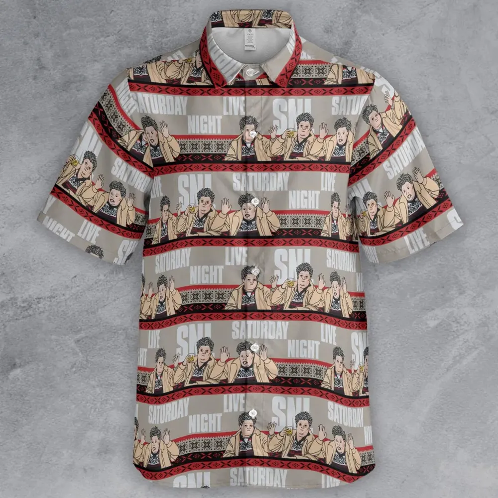 Drunk Uncle on the Holidays SNL Saturday Night Live Button Down Shirt - 2