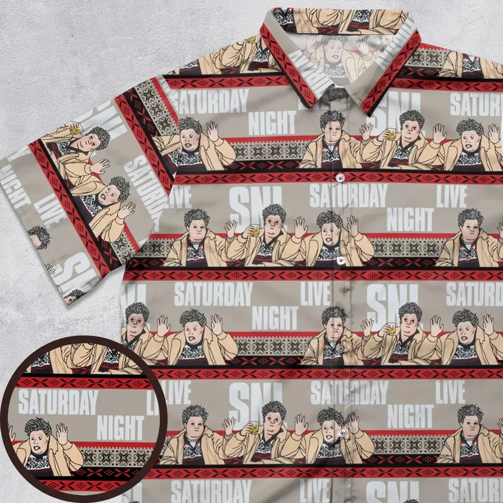 Drunk Uncle on the Holidays SNL Saturday Night Live Button Down Shirt - 1