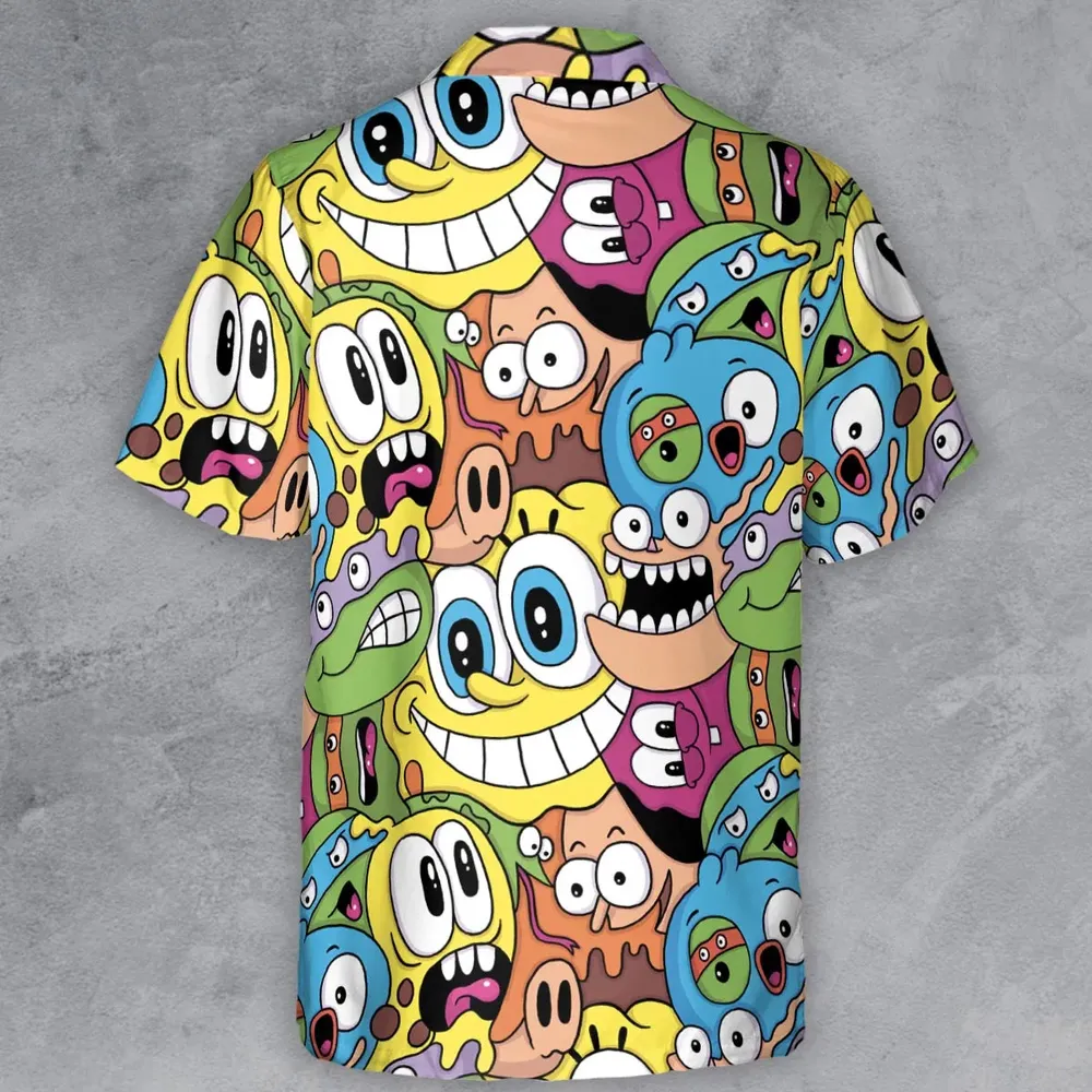 Nicktoons Squad Nickelodeon Pattern Button Down Shirt - 3