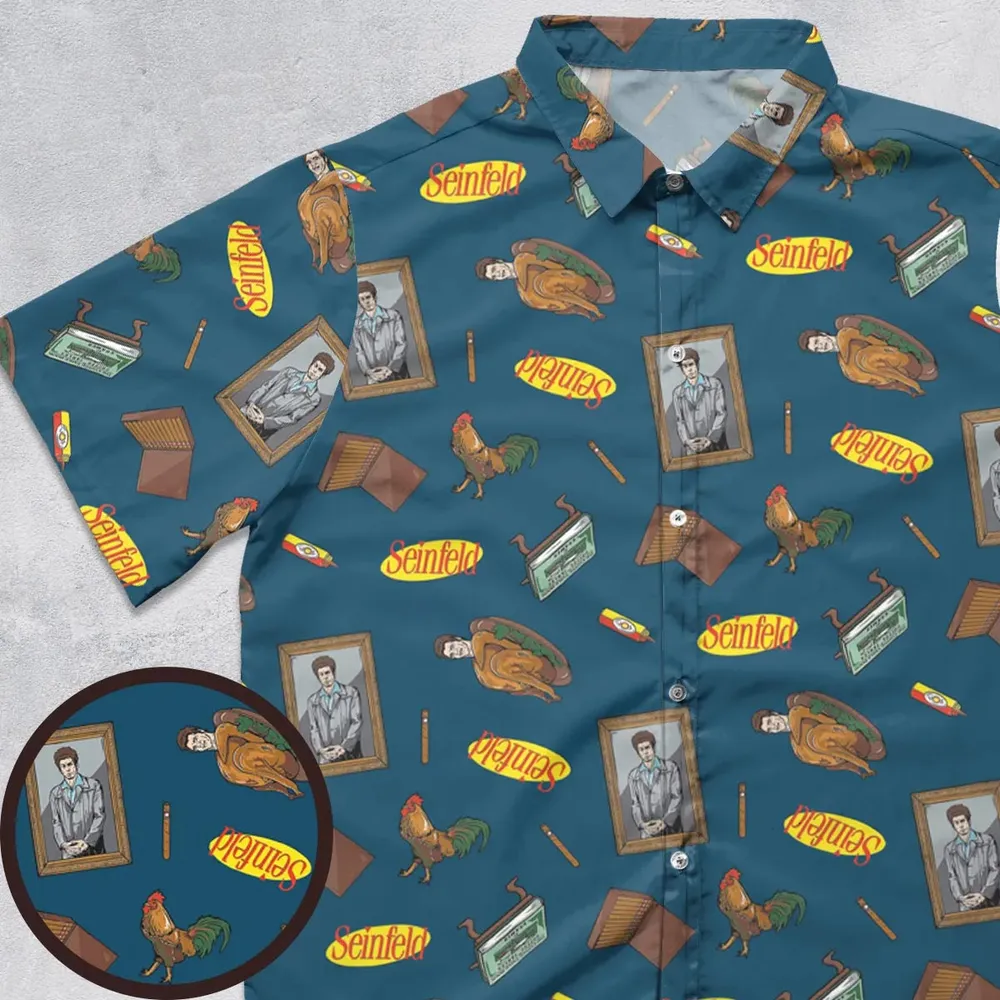Seinfeld Kramer Icons Pop Culture Button Down Shirt - 1