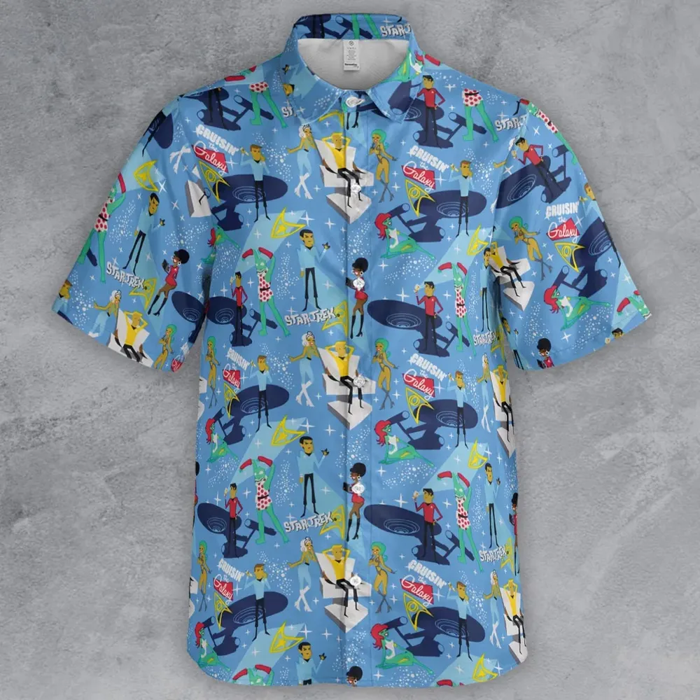 Cruisin' The Galaxy Star Trek Button Down Shirt - 2