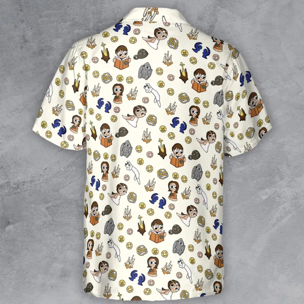 Doodle Luck Dragon Falkor The Neverending Story Button Down Shirt - 3