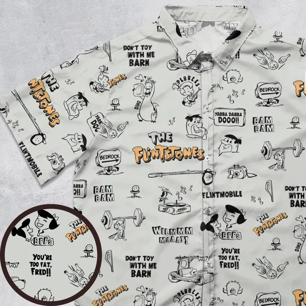Don't Toy with Me Barn The Flintstones Button Down Shirt - 1