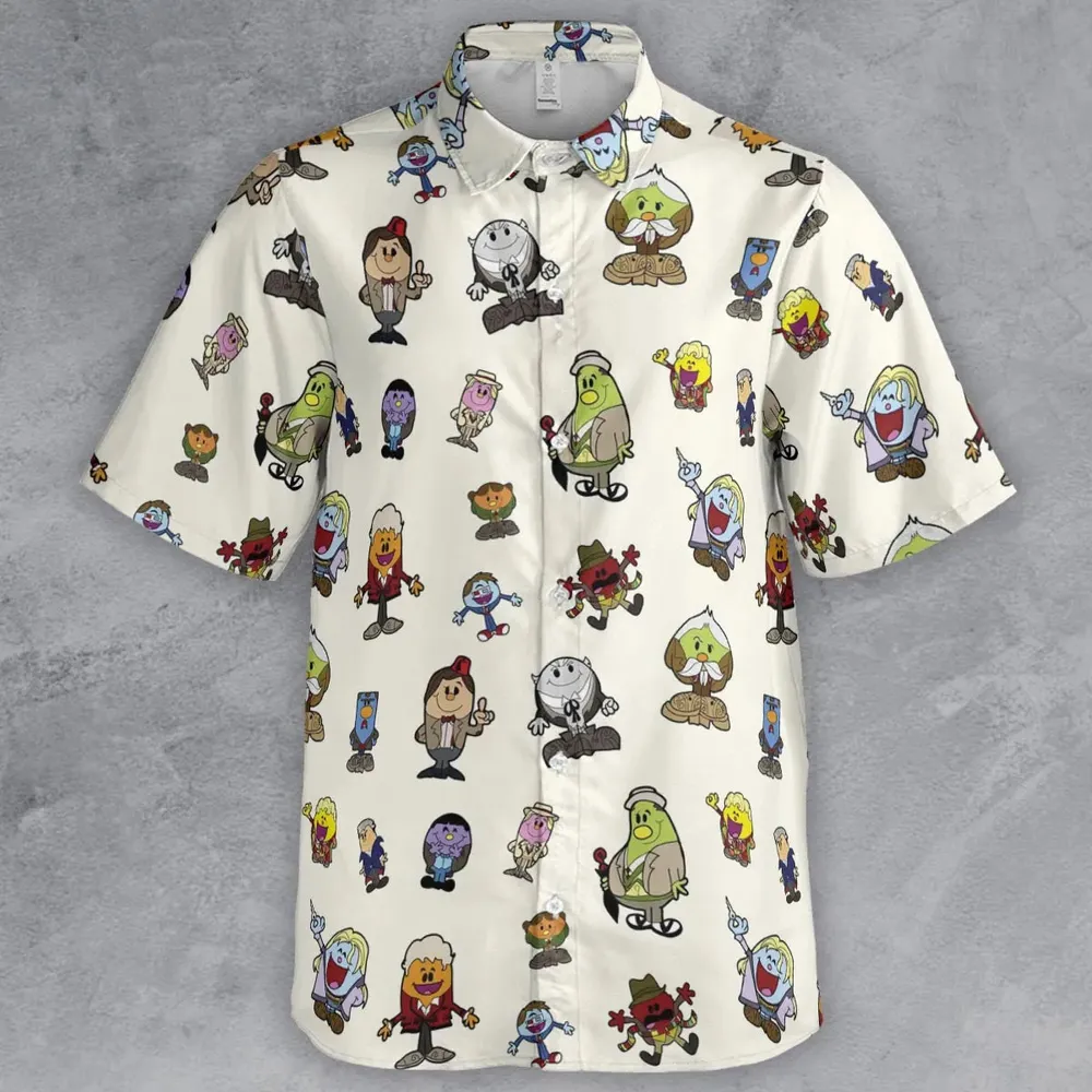 Doctor Who and Mr Men Pattern Button Down Shirt - 2