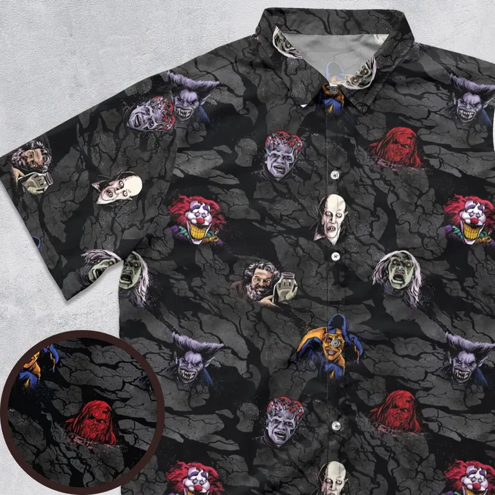 Cult Movie Characters Ghastly Grinner Nosferatu Button Down Shirt - 1