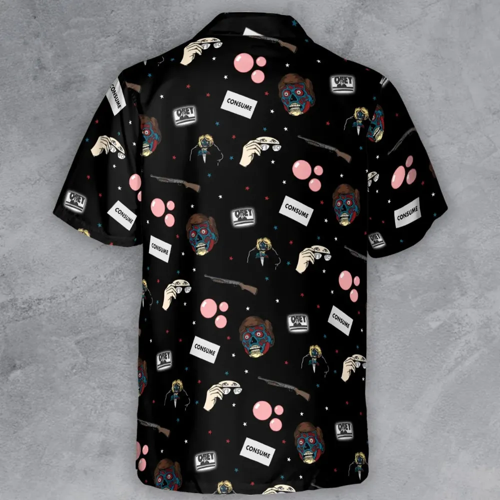 Consume They Live Patterns Button Down Shirt - 3