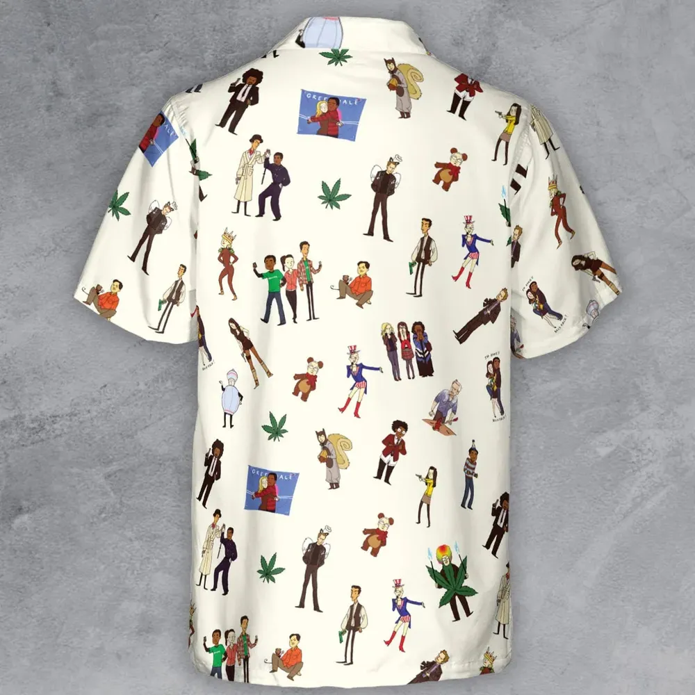 Community Characters Costumes Pattern Button Down Shirt - 3