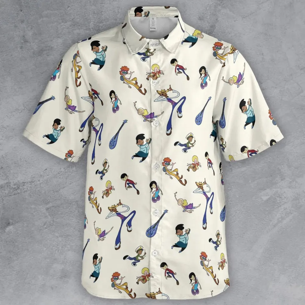 Class Of 3000 Characters Pattern Button Down Shirt - 2