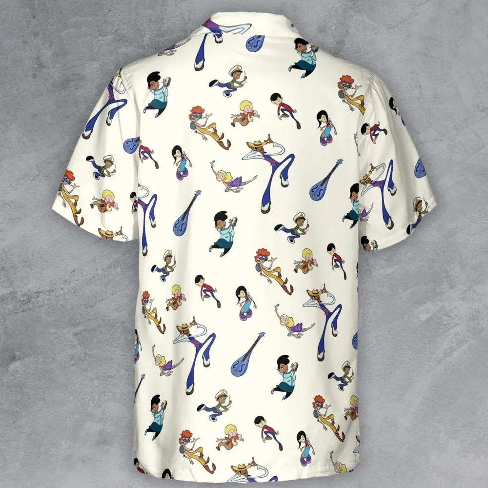 Class Of 3000 Characters Pattern Button Down Shirt - 3