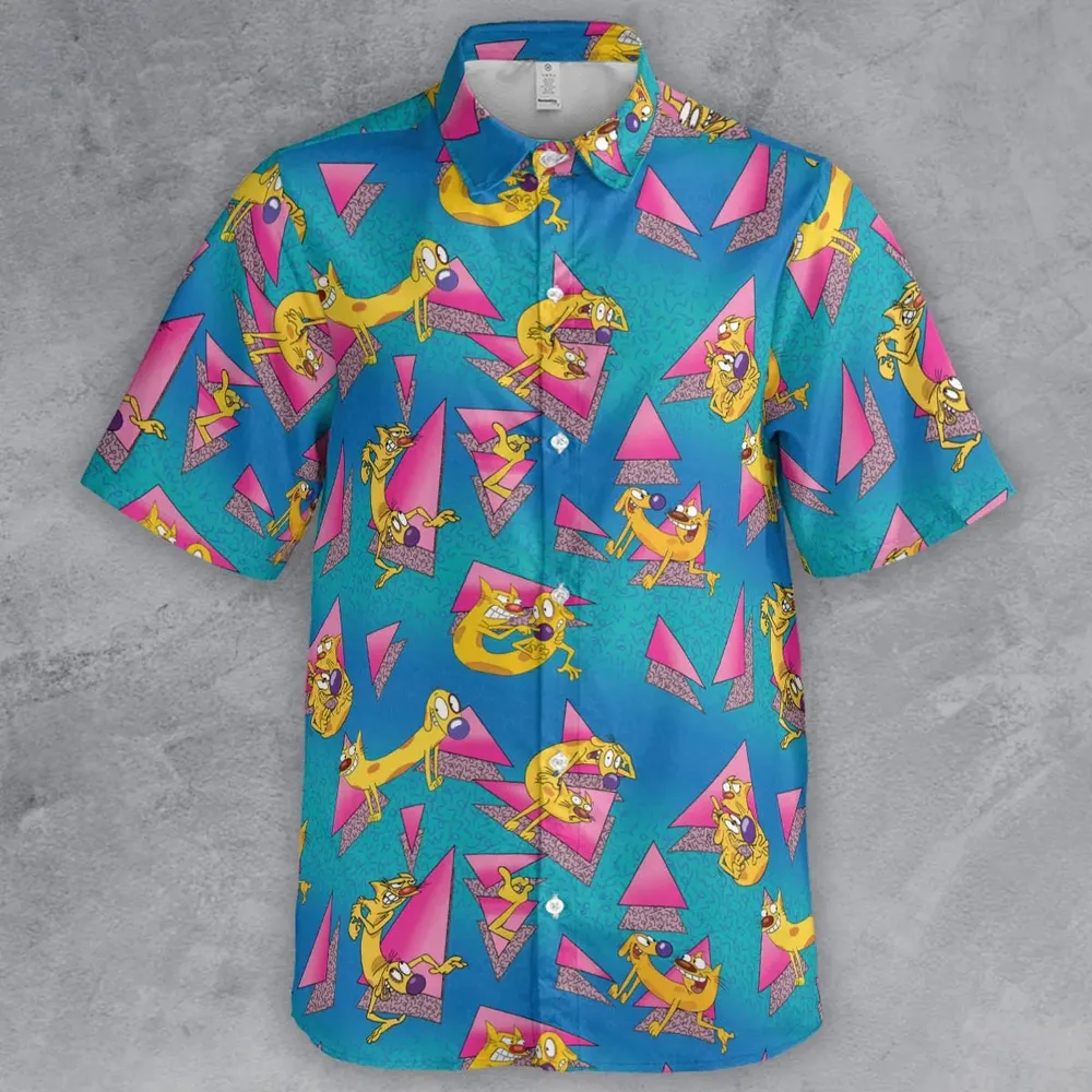 CatDog Nickelodeon Pattern Button Down Shirt - 2