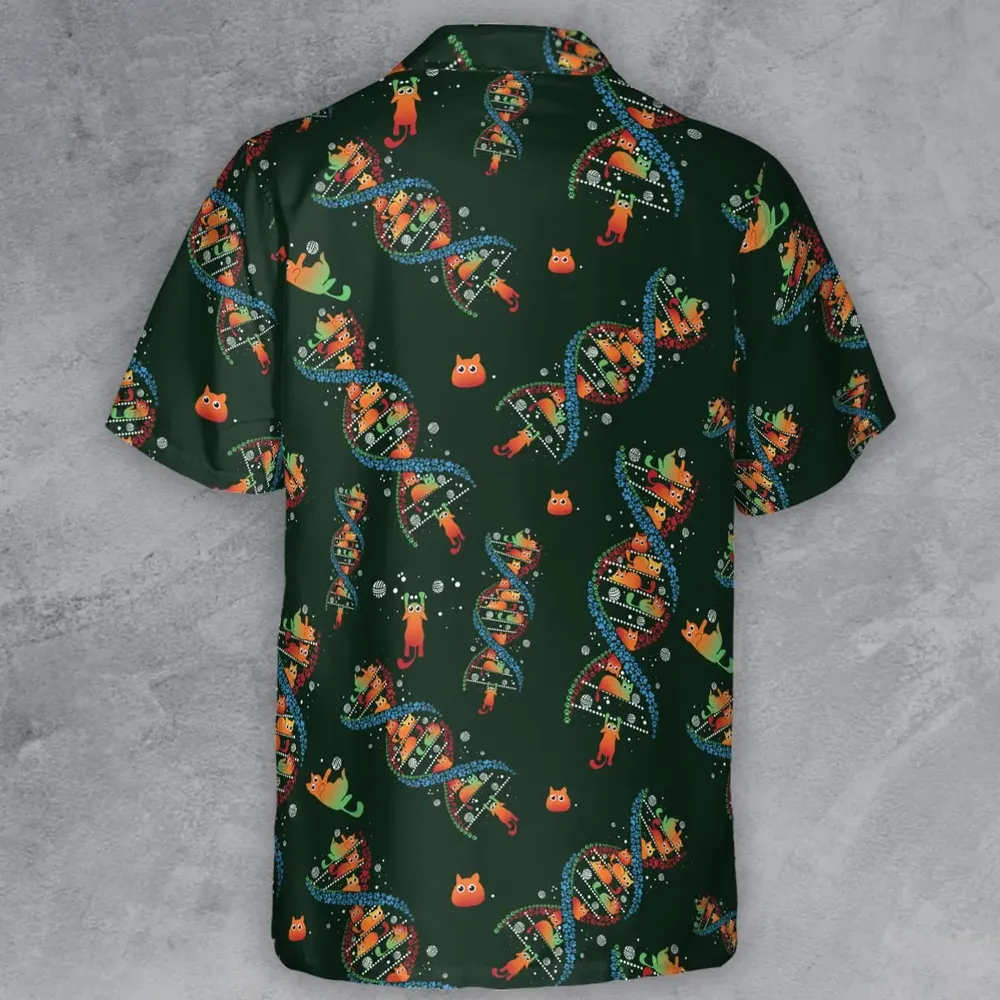 Cat Kitten DNA Pattern Button Down Shirt - 3