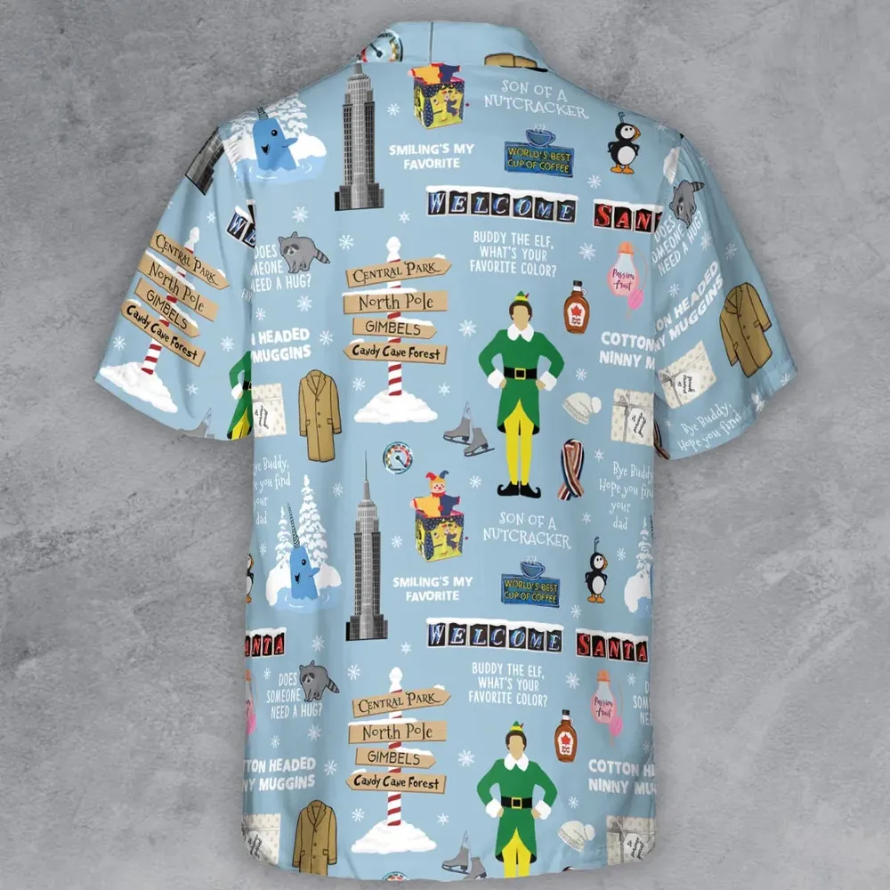 Buddy the ELF Quotes Christmas Button Down Shirt - 3