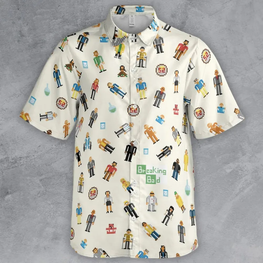 Breaking Bad in Pixels Pattern Button Down Shirt - 2