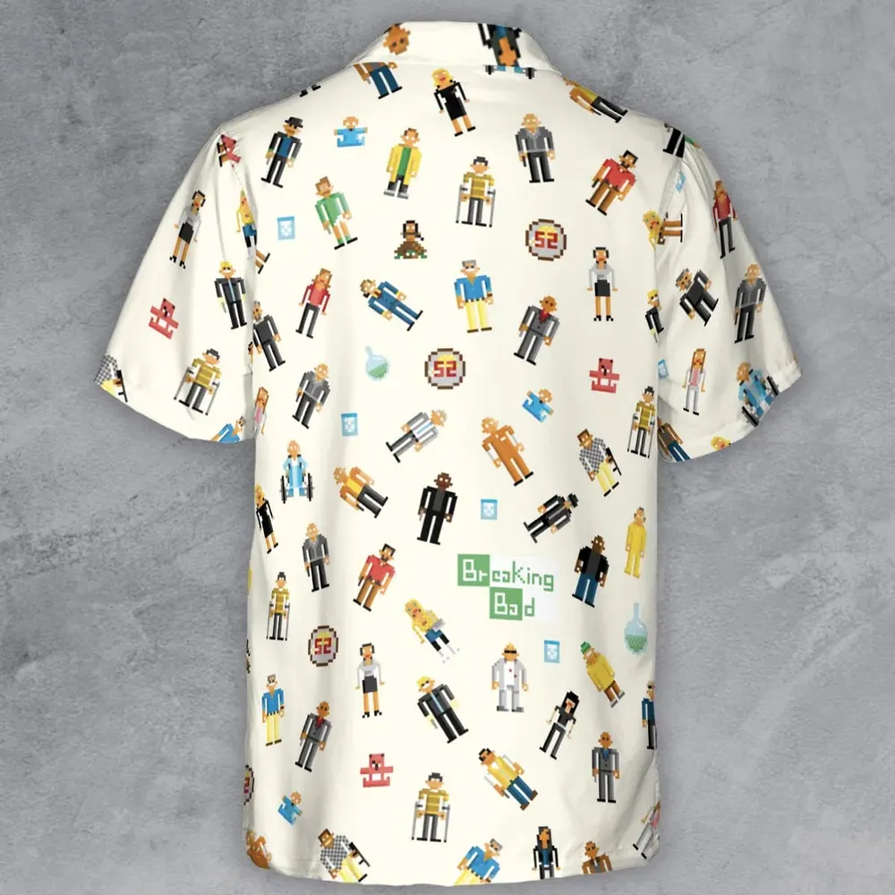 Breaking Bad in Pixels Pattern Button Down Shirt - 3