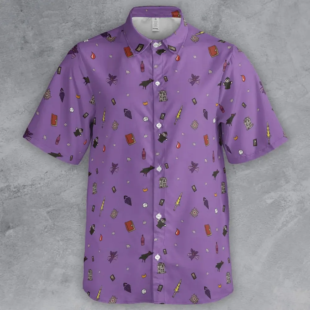 Barovia Dungeons and Dragons Pattern Button Down Shirt - 2