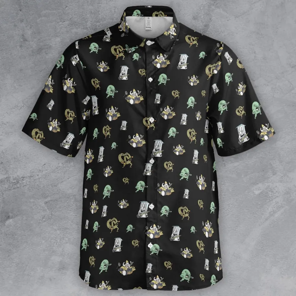 Aqua Teen Hunger Force Pattern Button Down Shirt - 2